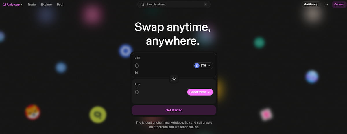 uniswap منصات تداول العملات الرقمية