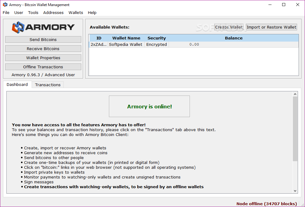 armory wallet bitcoin cash