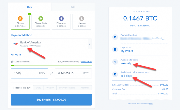 coinbase send fee