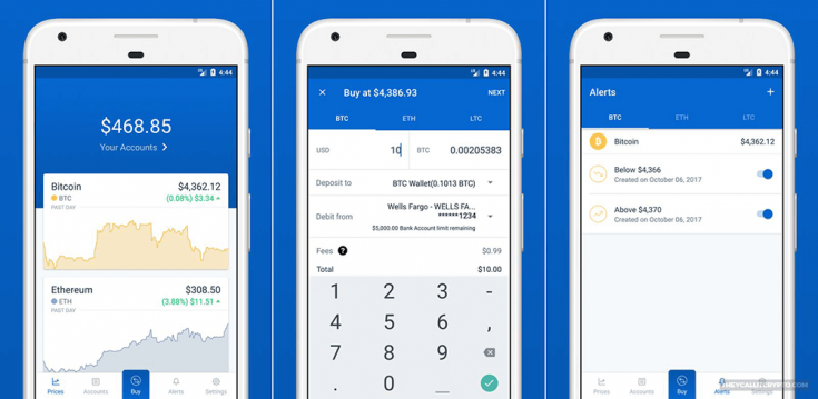 how does the coinbase app work