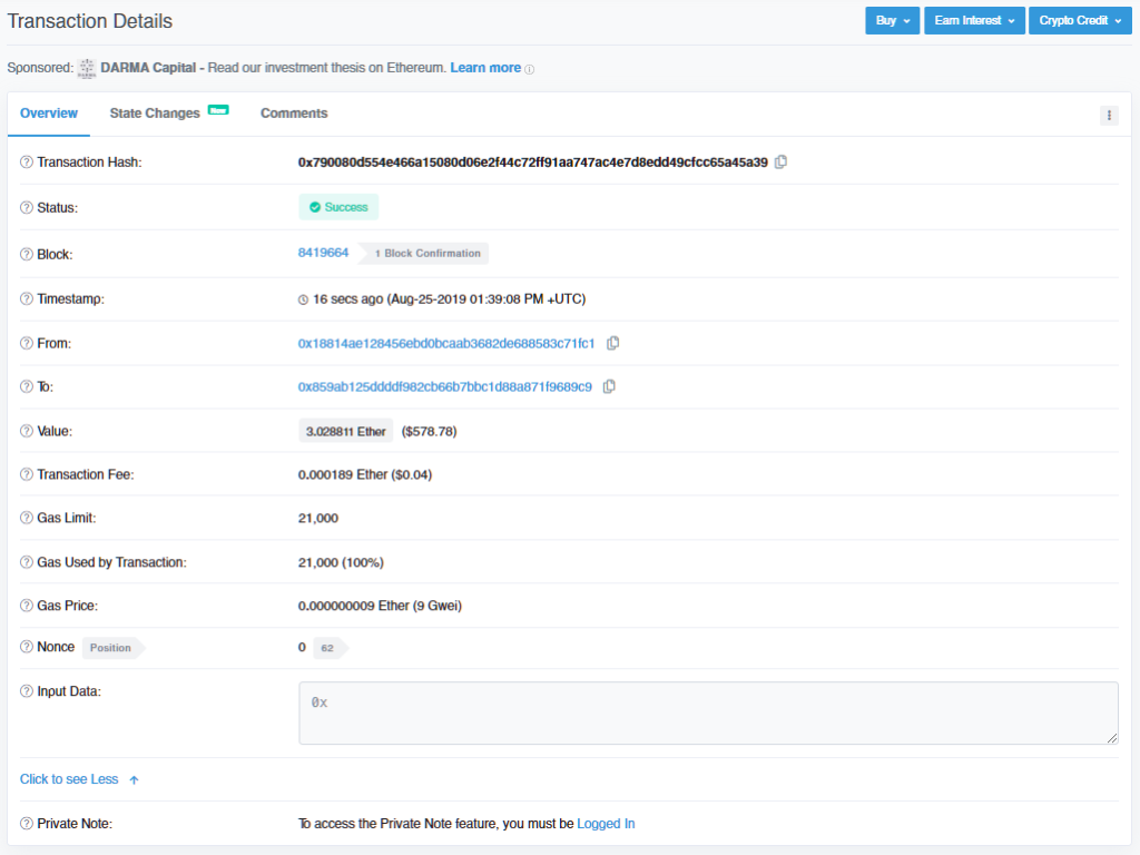 ethereum transactions and addresses