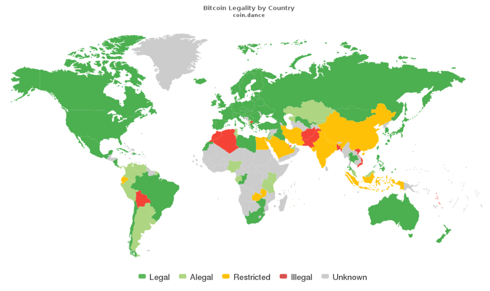 Bitcoin Legality Around the World