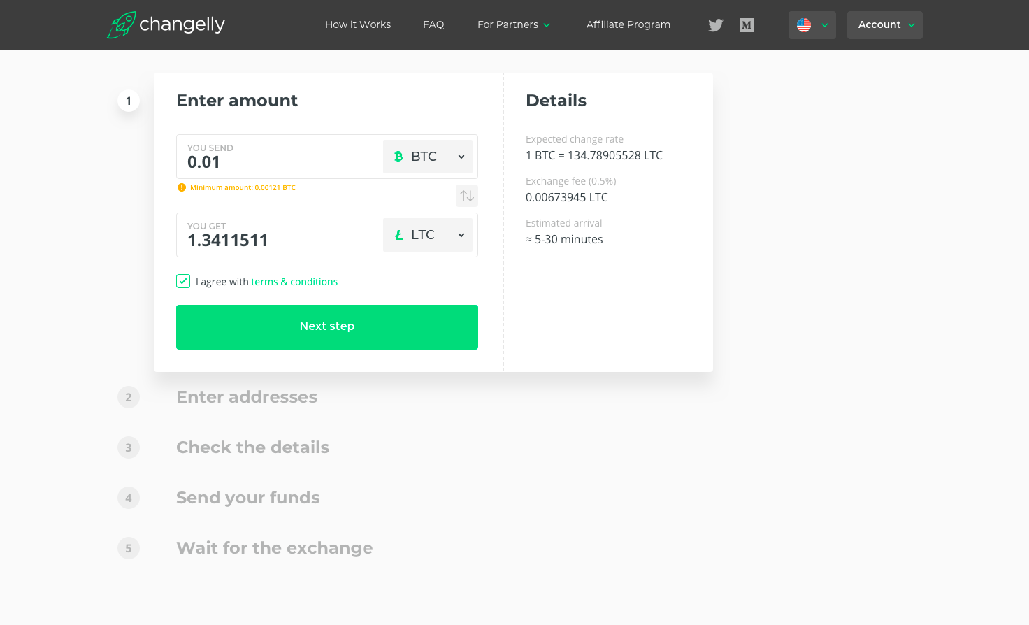 Changelly transaction