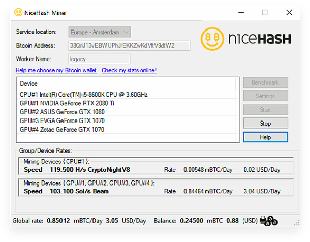 nicehash mining ethereum