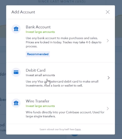 Add Debit Card as Payment Method on Coinbase