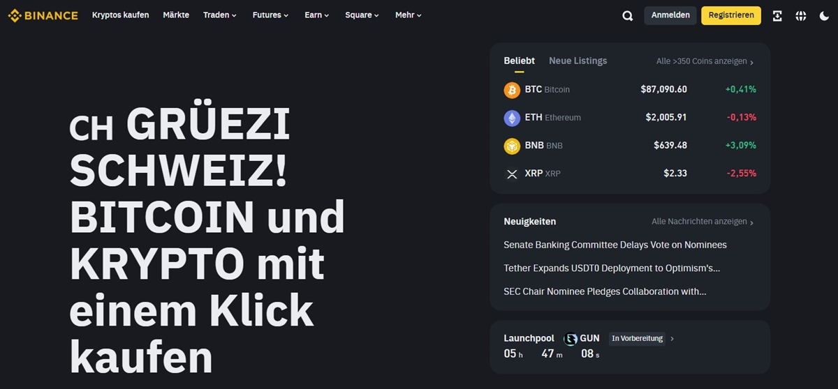 Binance – Beste Krypto-Börse für Vermögenssicherheit