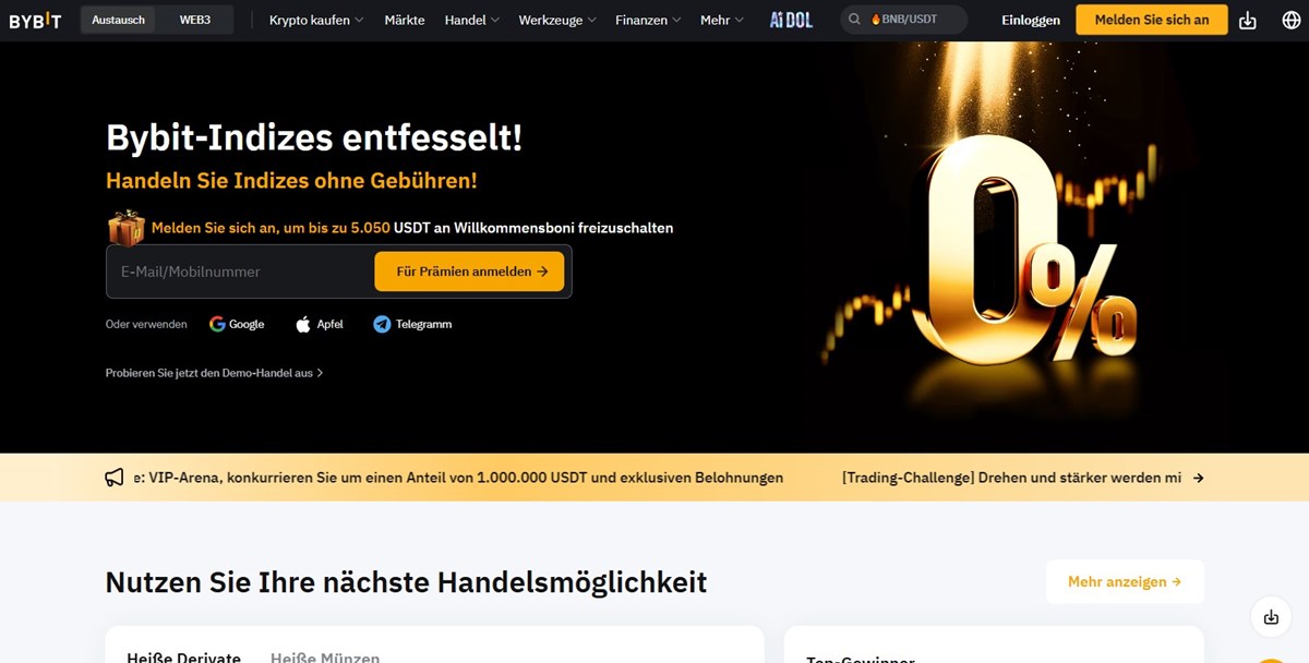 Bybit – Beste Krypto-Börse für den Optionshandel