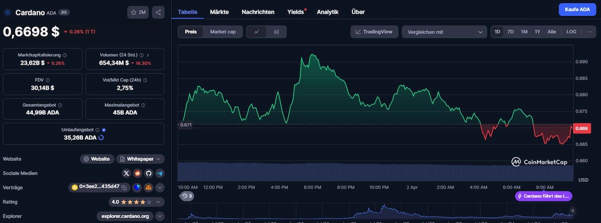 Cardano im Bullrun 2025