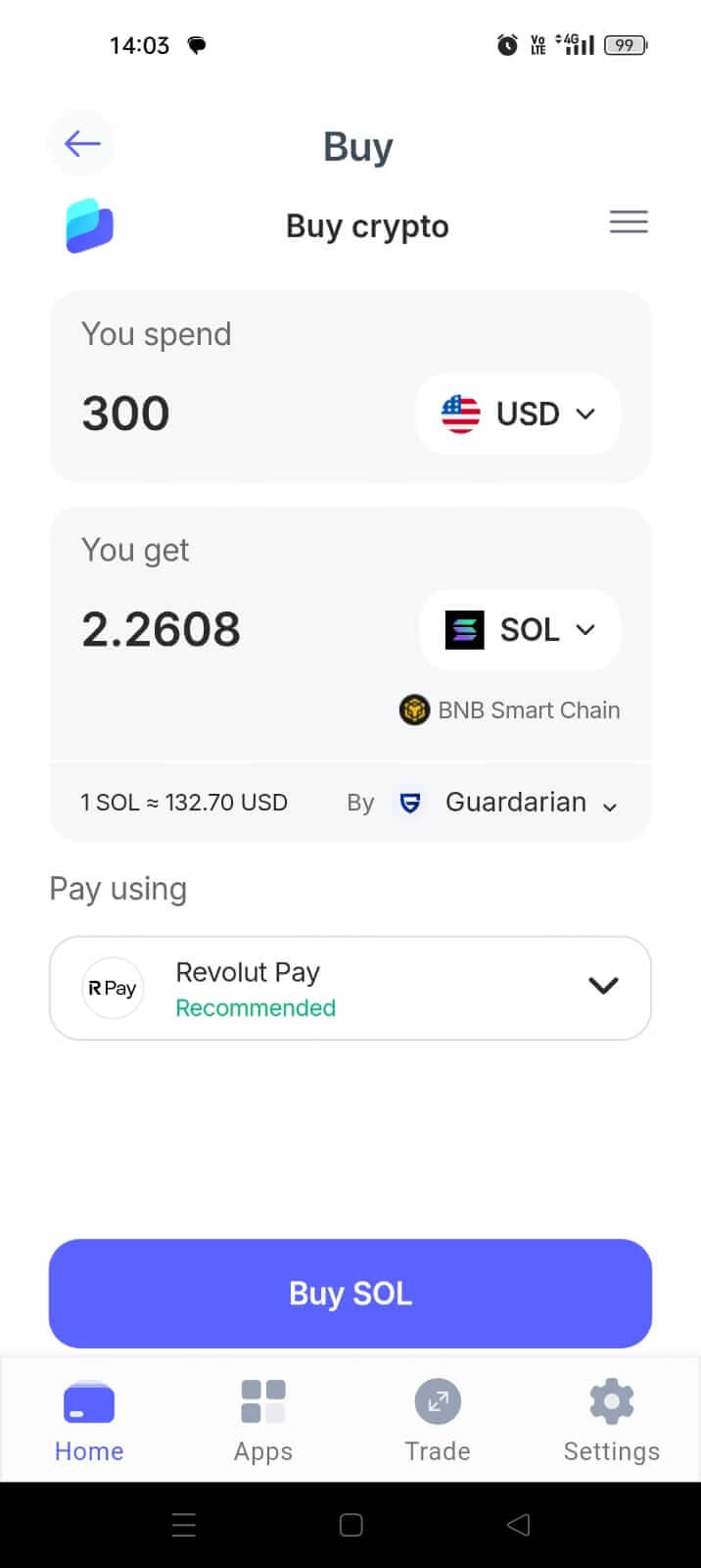 How to Buy Solana from Best Wallet