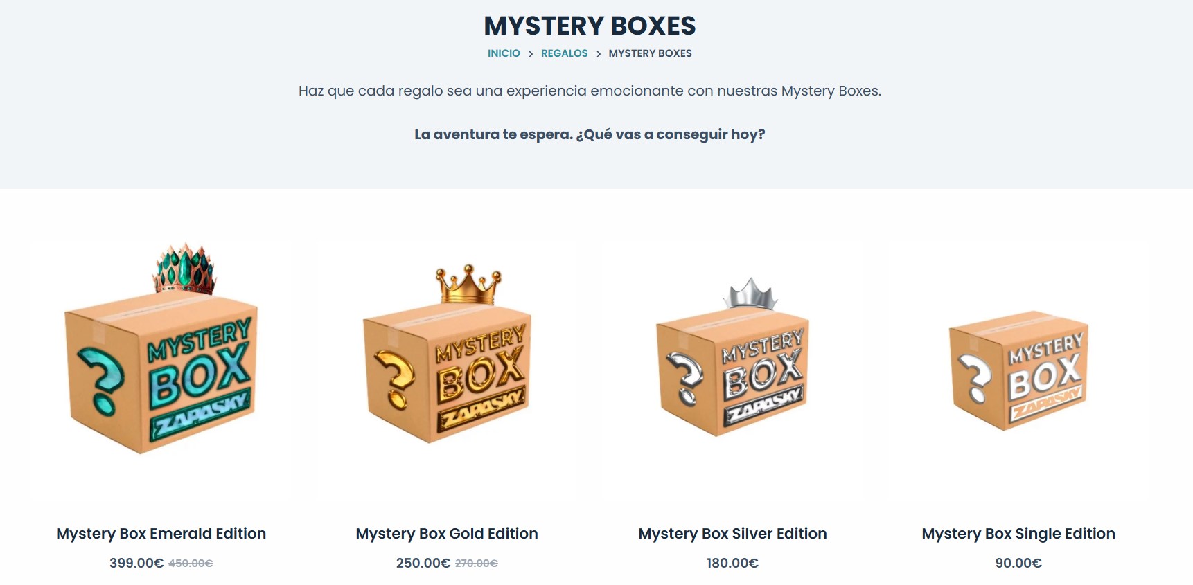 Mystery boxes de Zapasky