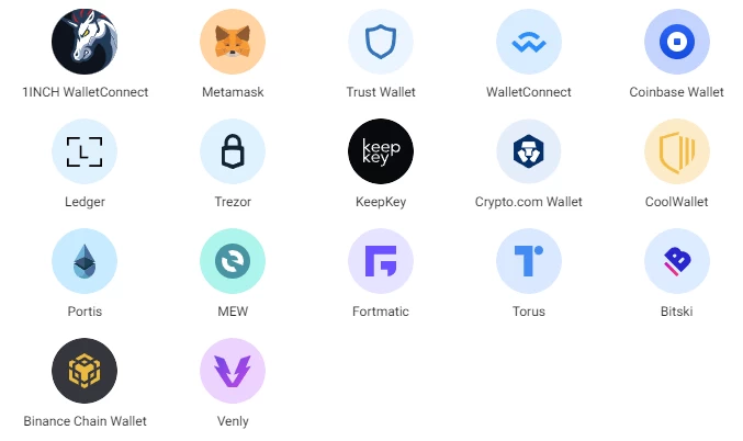 Supported wallets