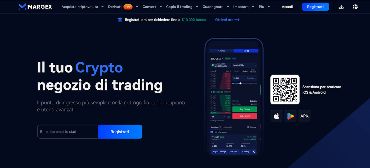 Margex Exchange Website