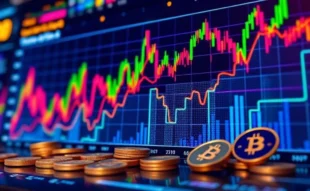 2025年注目の仮想通貨、ミームコインと新しい仮想通貨の成長を示すグラフ