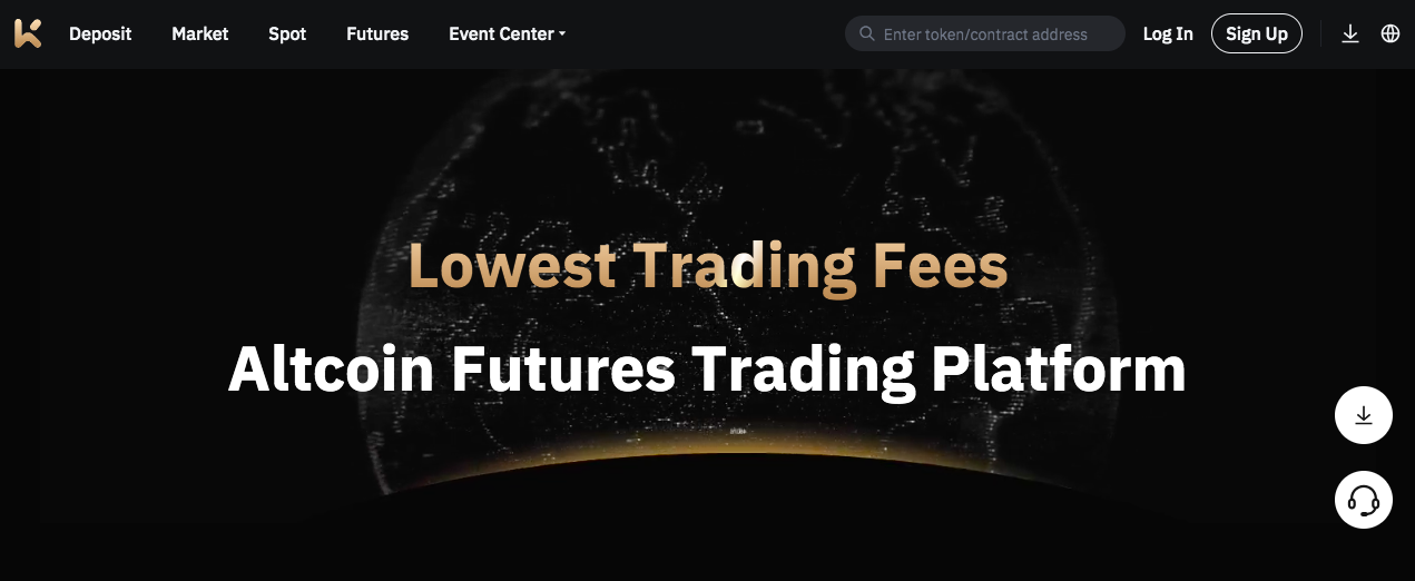 Contratos futuros de criptomoedas KCEX