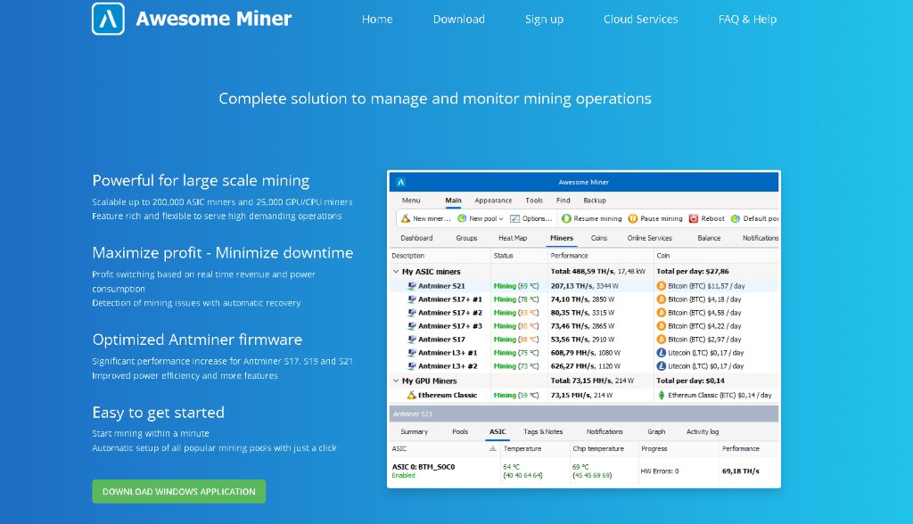 Awesome Miner ซอฟต์แวร์การจัดการการขุดที่หลากหลายและคุ้มค่า