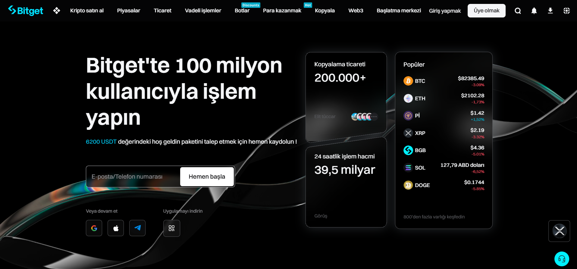 Geniş Ticaret Seçenekleri 