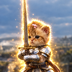 cat wif sword