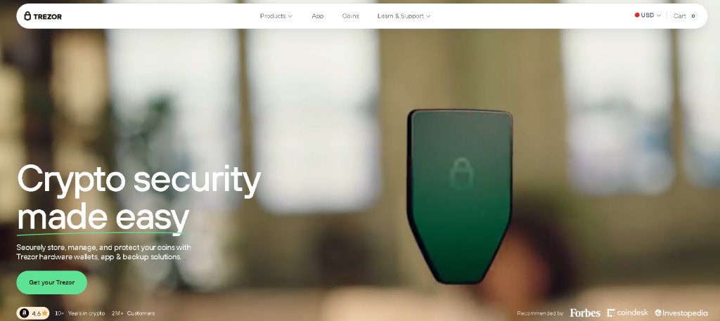 Trezor Wallet 顶级硬件钱包